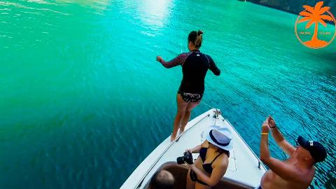 Прыжки в воду, лагуна Пиле